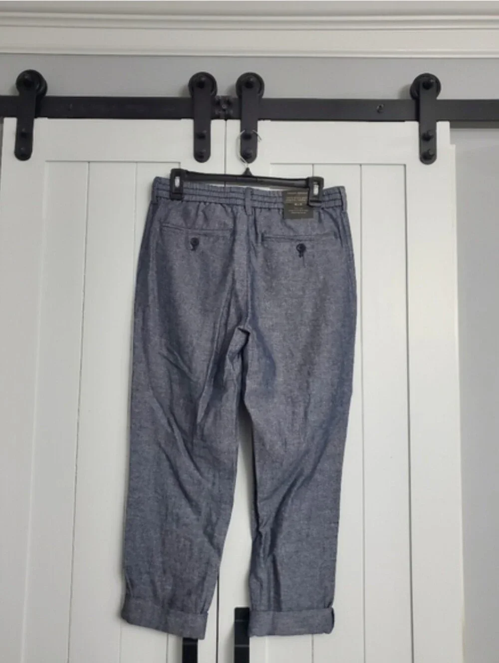 Banana Republic Heather Gray Pleated Chinos